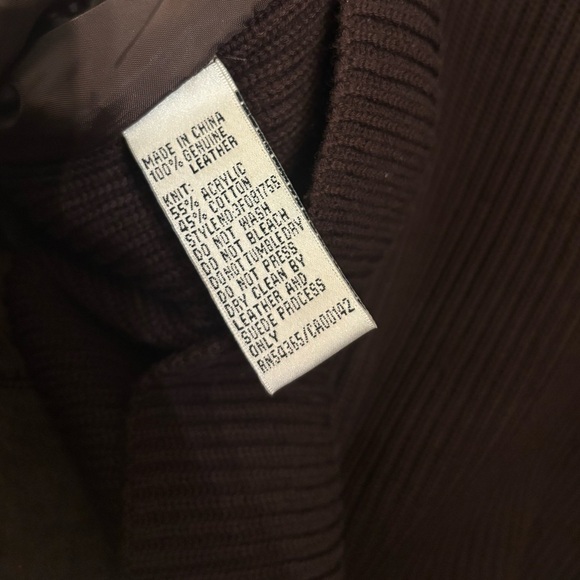 Vintage Y2K Nygard Collection Petite Suede and Faux Fur Sweater, Brown, Size S - Picture 7 of 7